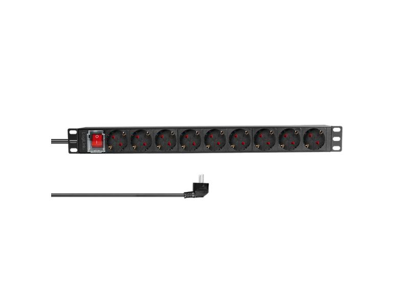 LOGILINK PDU 9 x šuko CEE 7/3, 2.0m, sa prekidačem