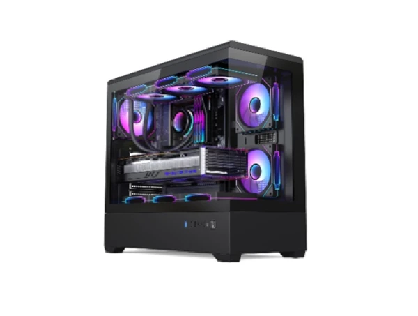 Kuciste Stars Solution S04 Crno, Tempered Glass 3x12cm Argb