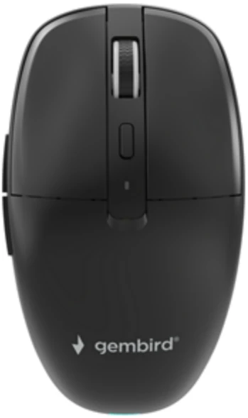MUSW2-6B-0 Gembird Bezicni mis 2,4GHz+ Bluetooth opticki 800-1600Dpi 6-tastera crni 110mm