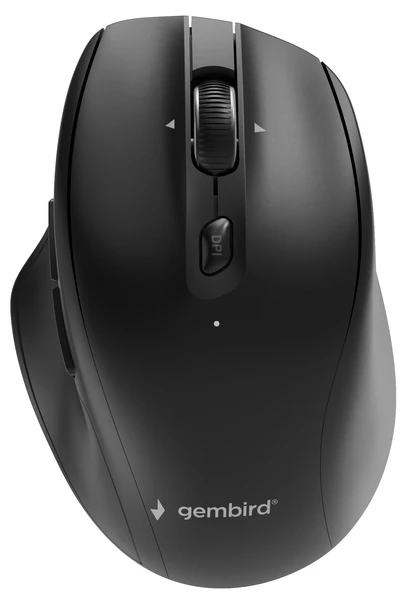 MUSW2-6B-02 Gembird Bežièni miš sa 6 tastera, dual-mode,2.4G + BT,800-2400 DPI,crna,USB-C 1m