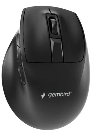 MUSW3-9B-01 Gembird Bežièni ergonomski miš sa 9 tastera i tri režima rada,crna,800-2400DPI,BT+USB,1m