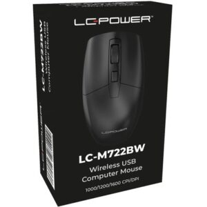 Mouse USB Wireless LC Power LC-M722BW Optical compact 2.4GHz Wireless 1600dp iBlack