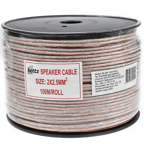 Zvučnički kabl 2×2.5mm Kettz ZK-250 100mROL